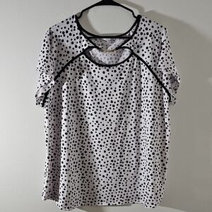 Polka Dot Women's Top By Notations. Cap Sleeve. Size 3x.